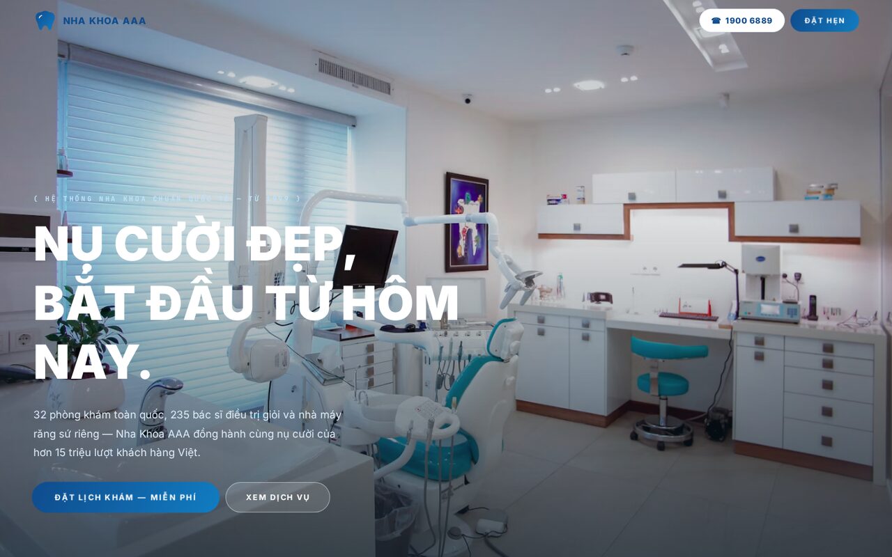 Website Nha Khoa AAA